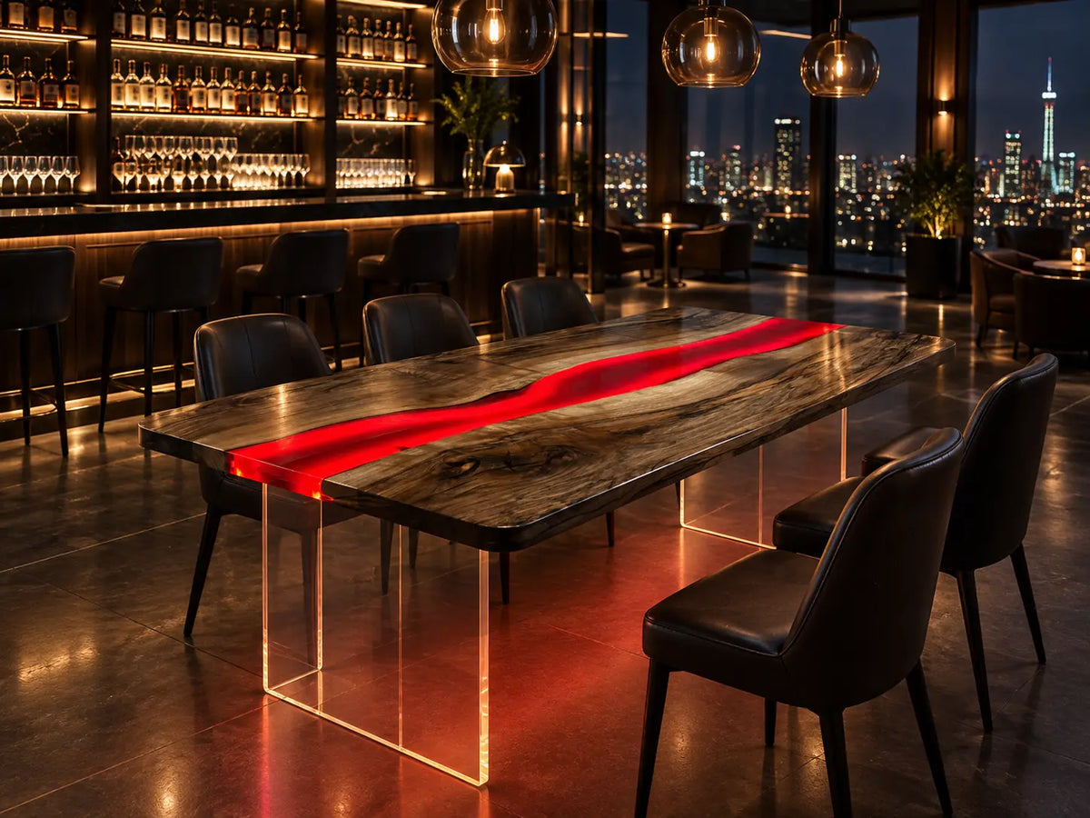 Custom LED Epoxy Table AL002