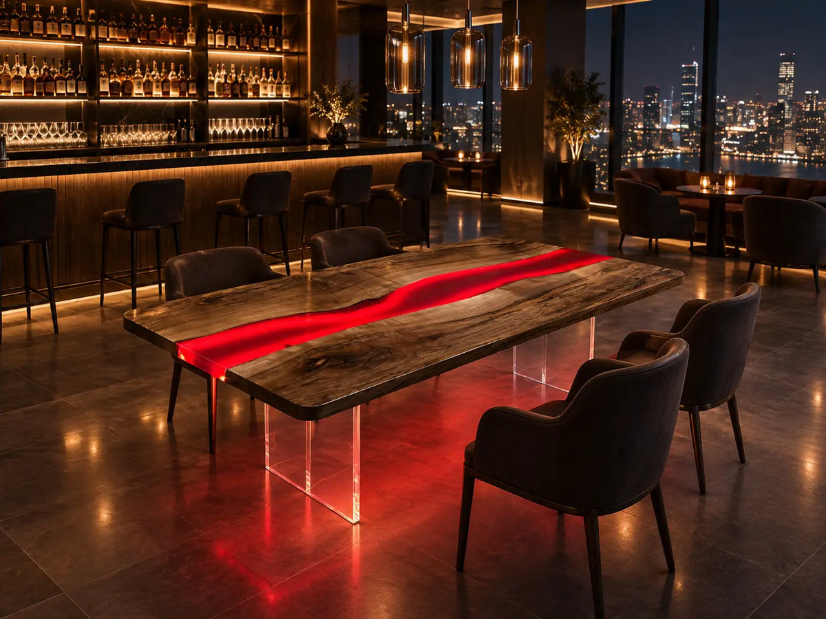 Custom LED Epoxy Table AL002