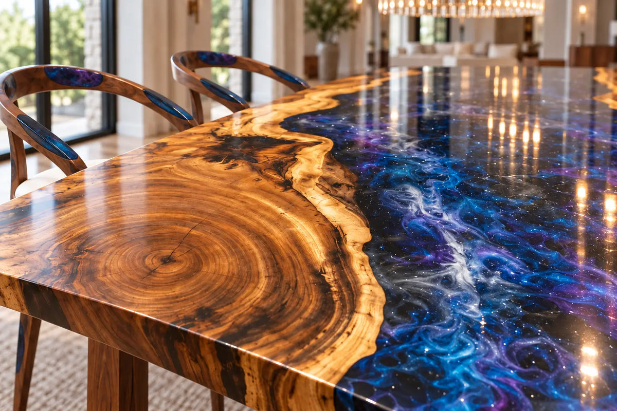 Custom Galaxy and Space Epoxy Table AL006