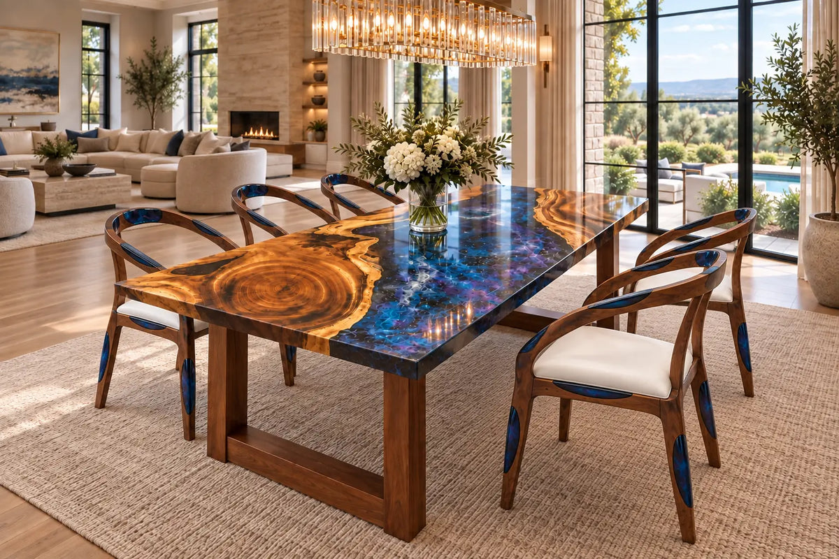 Custom Galaxy and Space Epoxy Table AL006