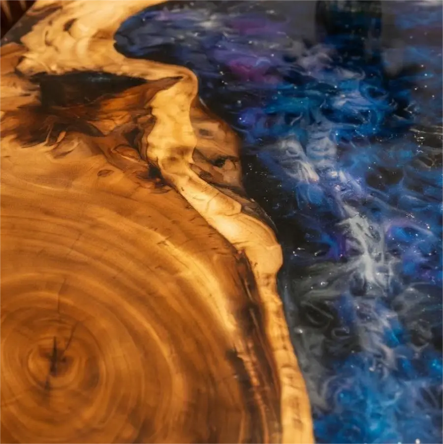 Custom Epoxy Resin Galaxy Table AL008