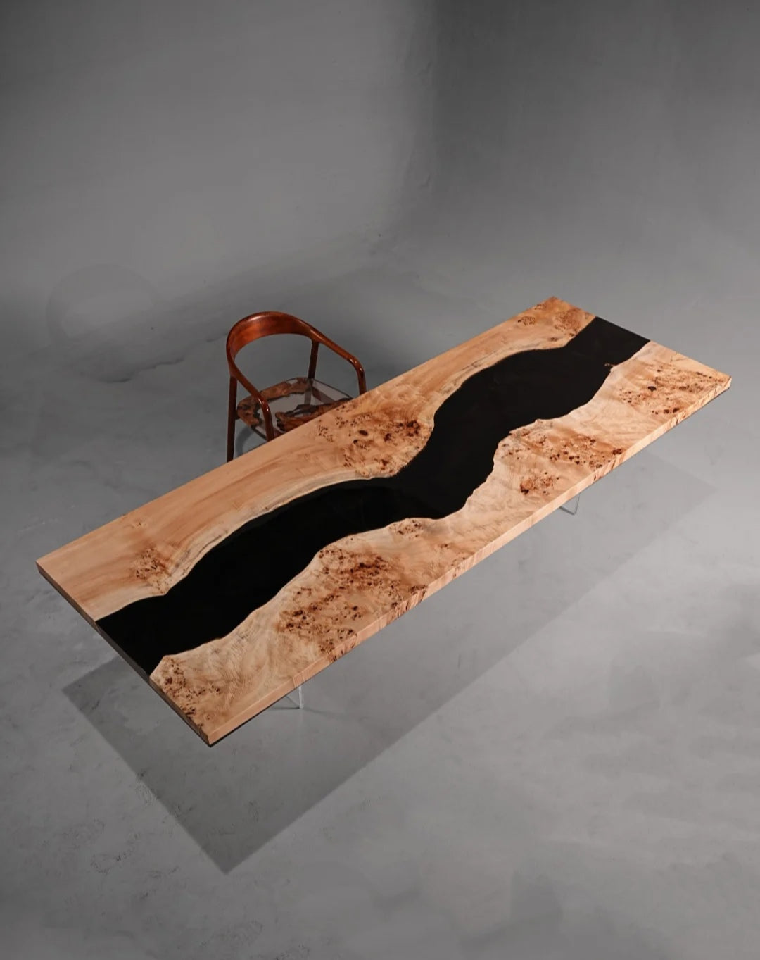Aurora In Stock 39" x 110" x 2" Luxury Poplar Epoxy River Table ATD0002
