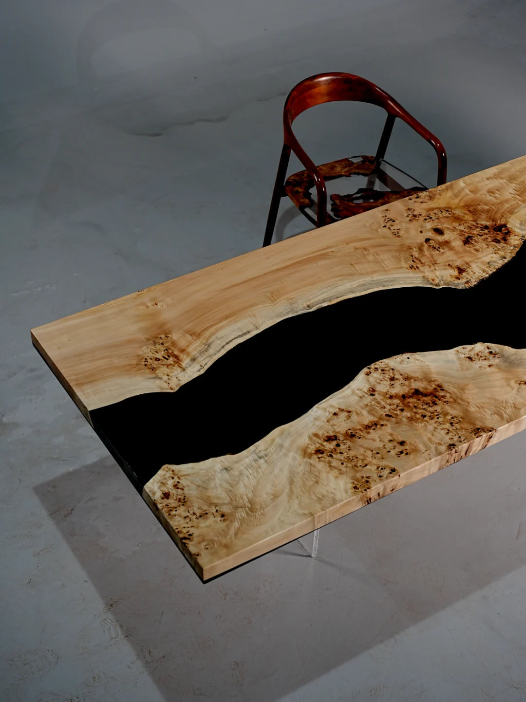 Aurora In Stock 39" x 110" x 2" Luxury Poplar Epoxy River Table ATD0002