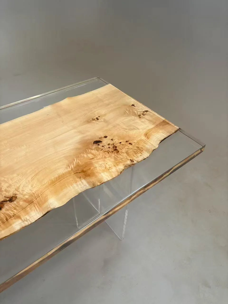 Aurora In Stock 33" x 79" x 2" Luxury Poplar Epoxy Live Edge Table ATD0004