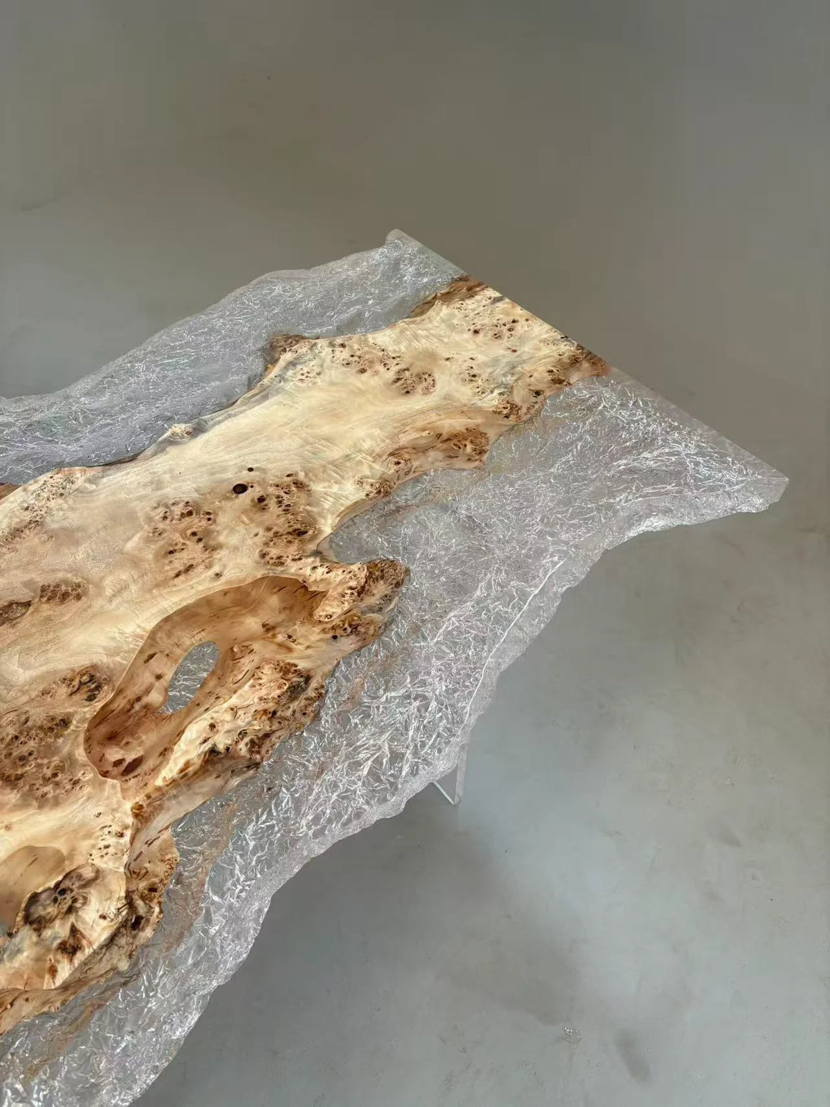 Aurora In Stock 35" x 71" x 2" Luxury Poplar Epoxy Live Edge Table ATD0005