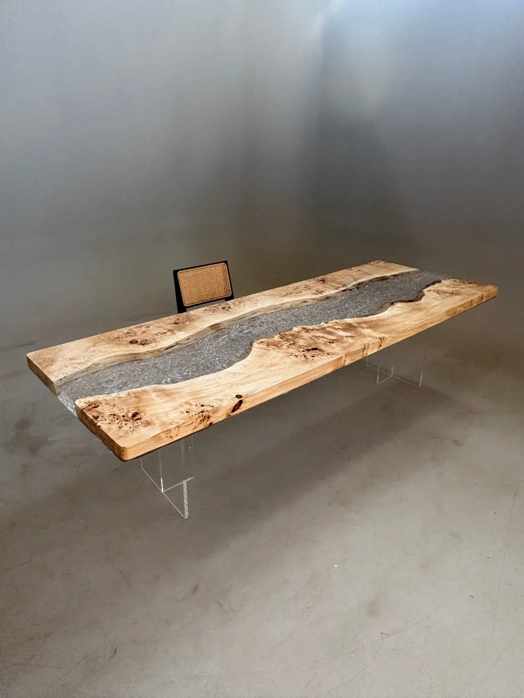 Aurora In Stock 39" x 110" x 2.5" Luxury Poplar Epoxy River Table ATD0006