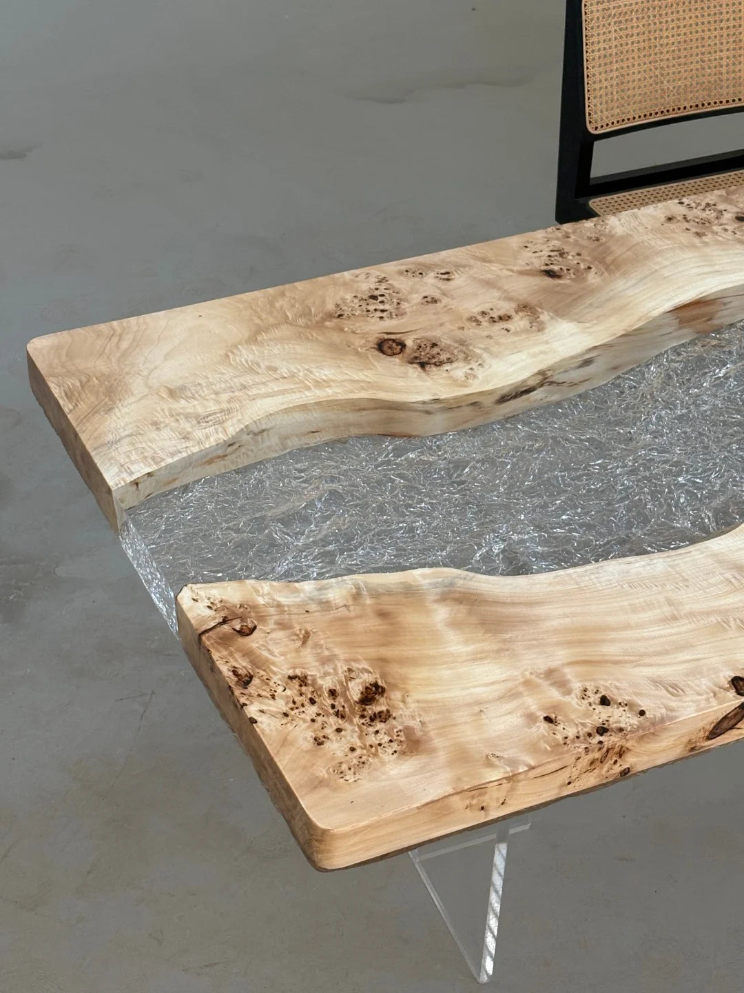 Aurora In Stock 39" x 110" x 2.5" Luxury Poplar Epoxy River Table ATD0006