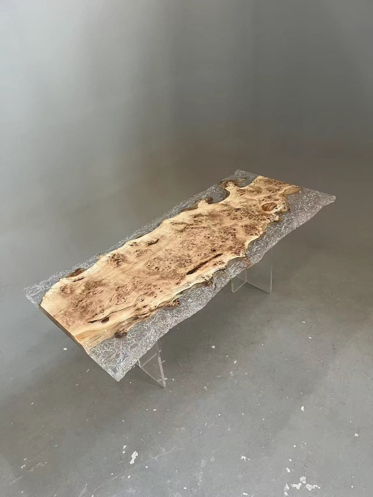 Aurora In Stock 35" x 79" x 2" Luxury Poplar Epoxy Live Edge Table ATD0009