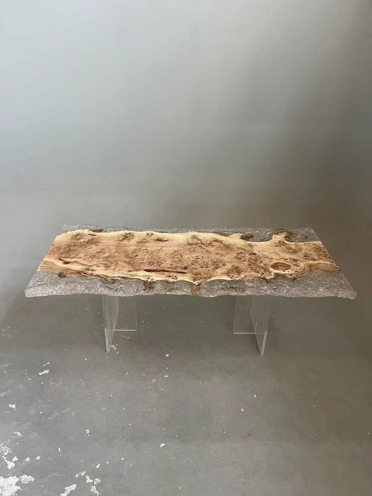 Aurora In Stock 35" x 79" x 2" Luxury Poplar Epoxy Live Edge Table ATD0009