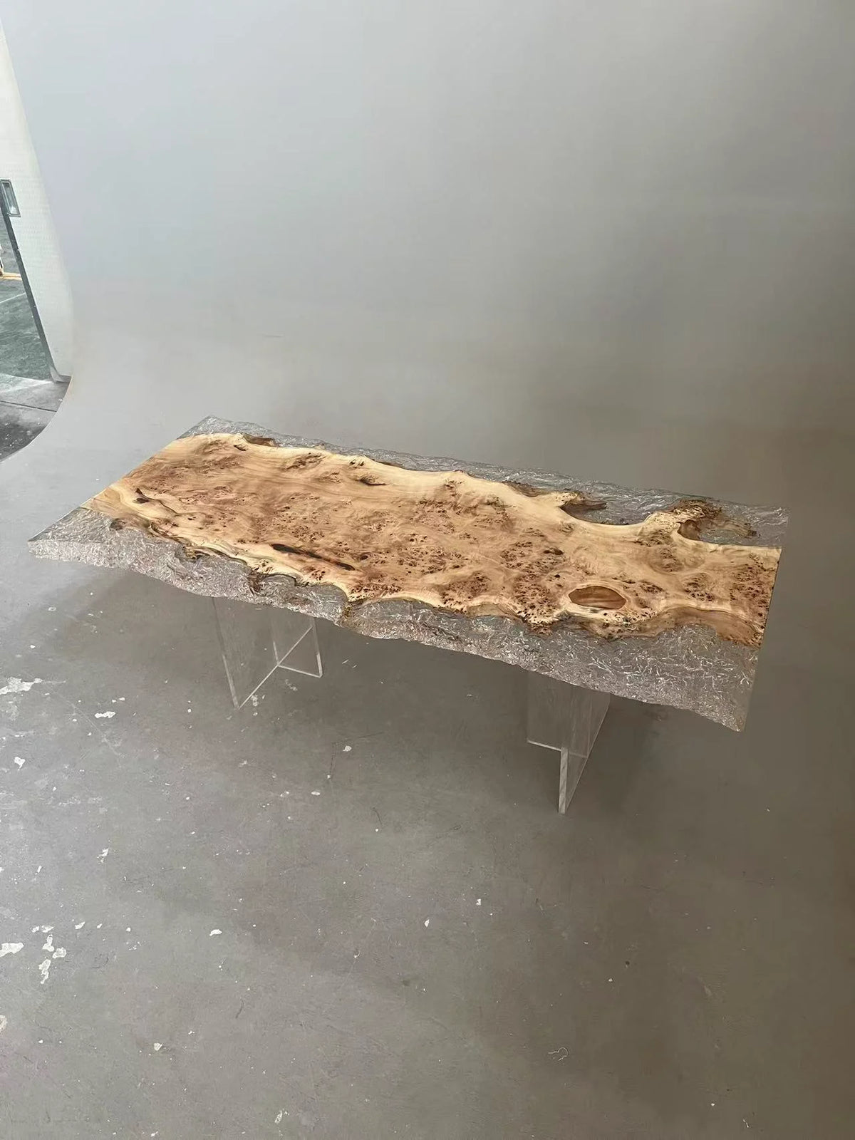 Aurora In Stock 35" x 79" x 2" Luxury Poplar Epoxy Live Edge Table ATD0009