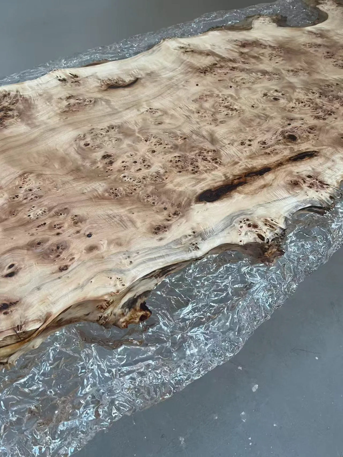 Aurora In Stock 35" x 79" x 2" Luxury Poplar Epoxy Live Edge Table ATD0009