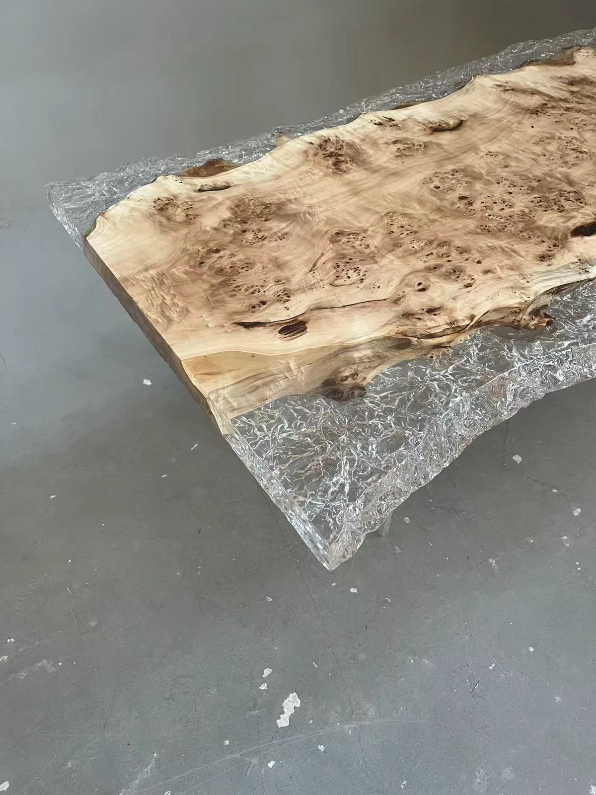 Aurora In Stock 35" x 79" x 2" Luxury Poplar Epoxy Live Edge Table ATD0009