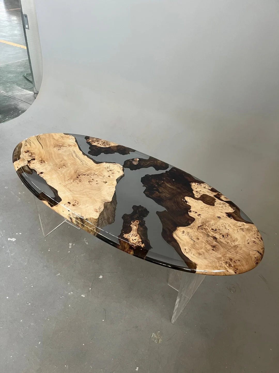 Aurora In Stock 35" x 79" x 2" Luxury Poplar Epoxy Live Edge Table ATD0010