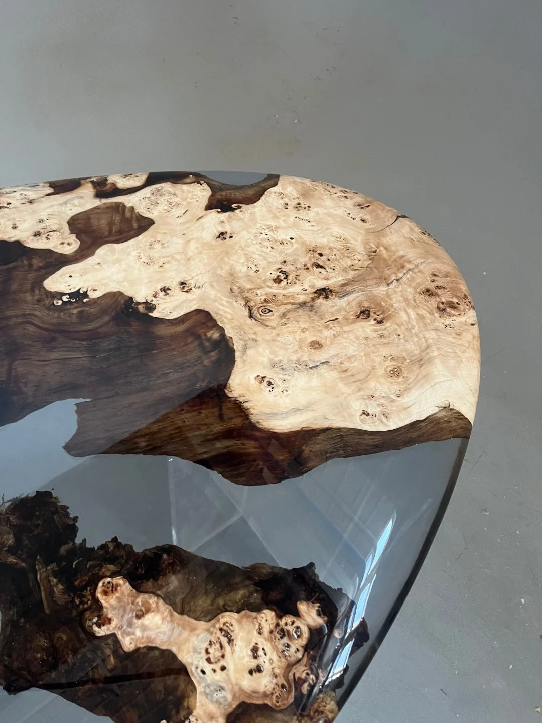 Aurora In Stock 35" x 79" x 2" Luxury Poplar Epoxy Live Edge Table ATD0010