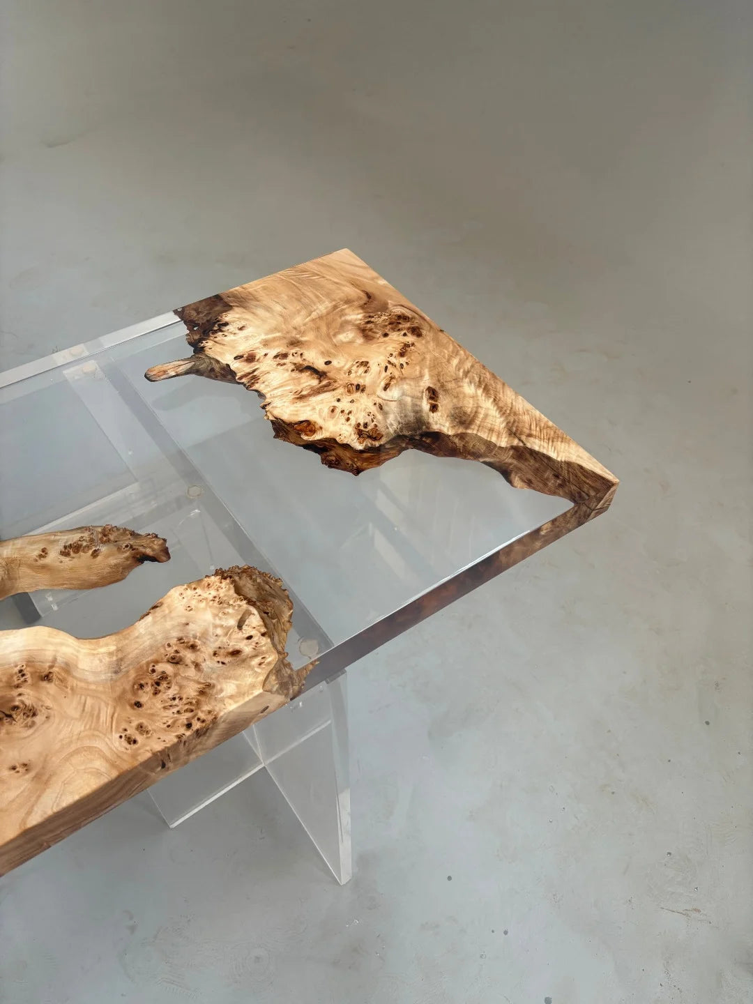 Aurora In Stock 20" x 59" x 2" Luxury Poplar Epoxy Live Edge Table ATD0011