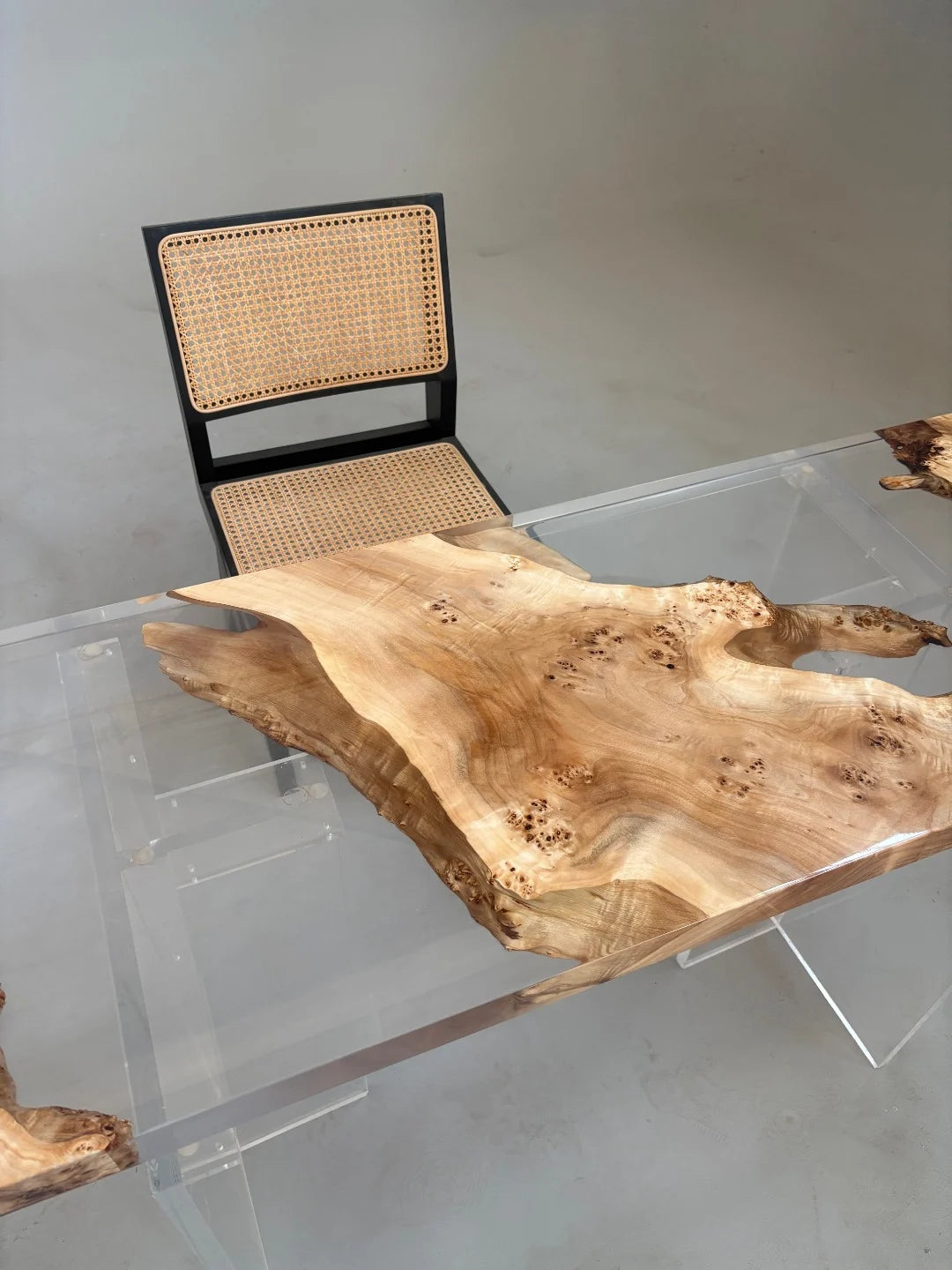 Aurora In Stock 20" x 59" x 2" Luxury Poplar Epoxy Live Edge Table ATD0011