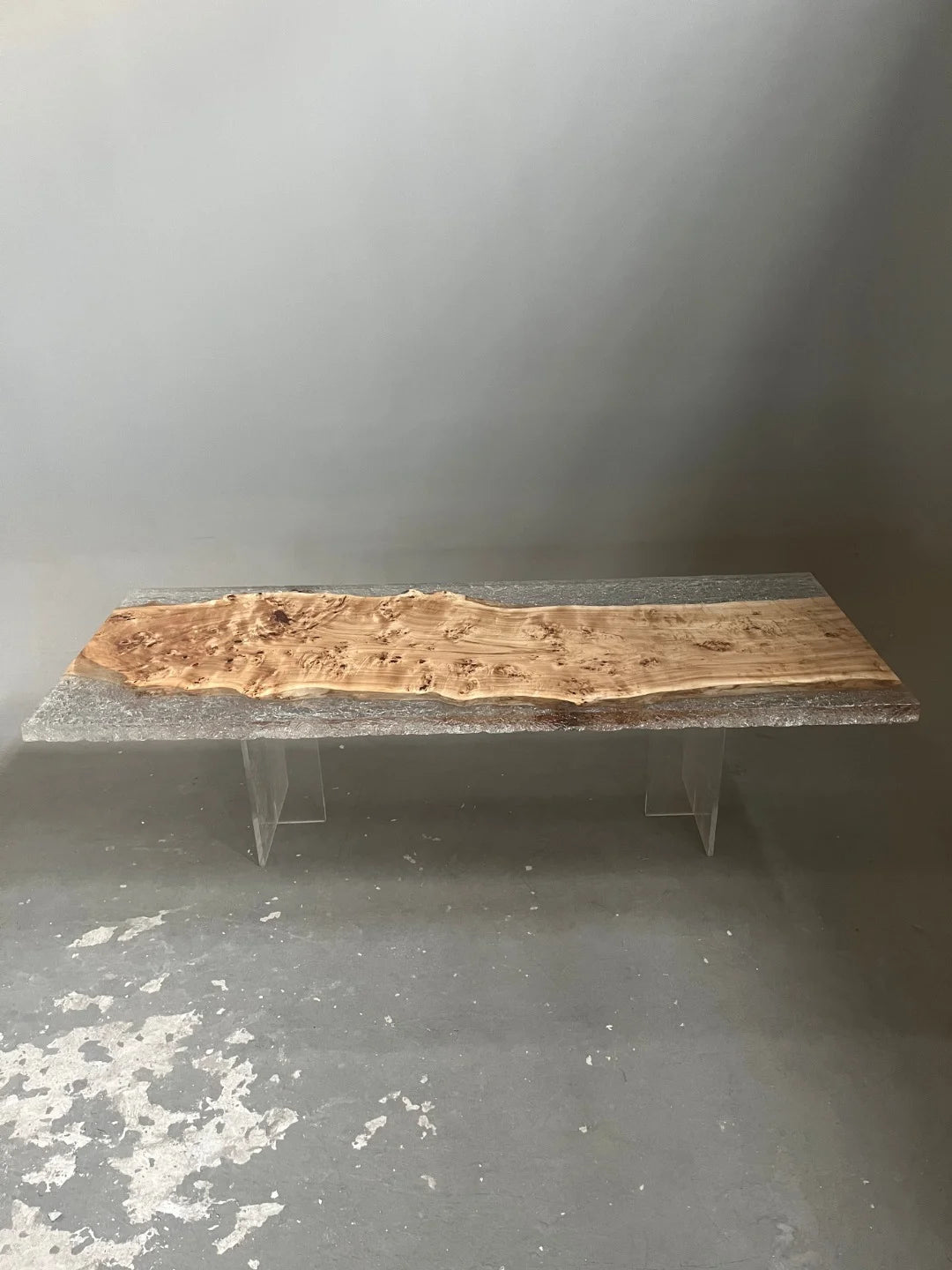 Aurora In Stock 39" x 102" x 2.5" Luxury Poplar Epoxy Live Edge Table ATD0012