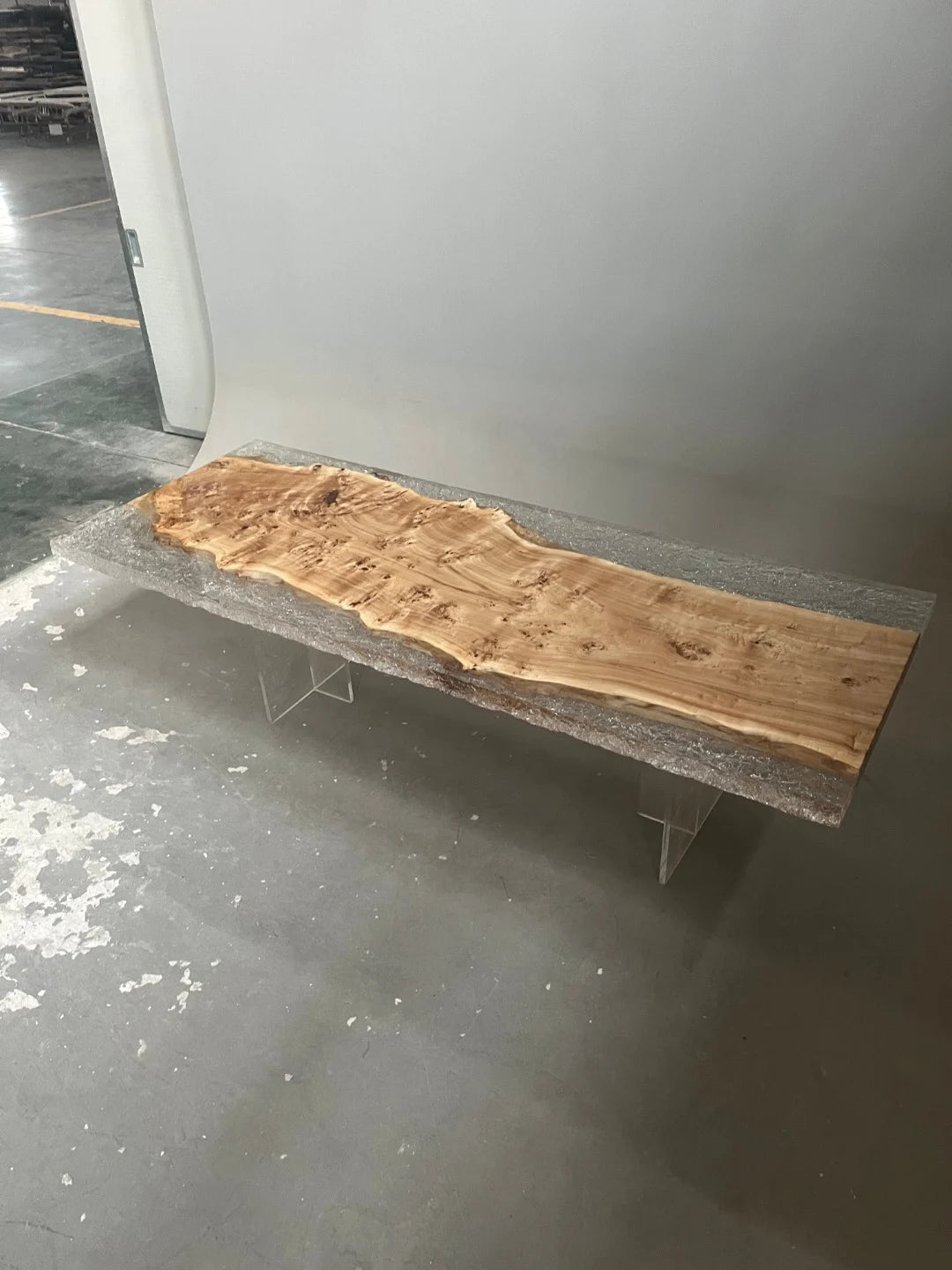 Aurora In Stock 39" x 102" x 2.5" Luxury Poplar Epoxy Live Edge Table ATD0012
