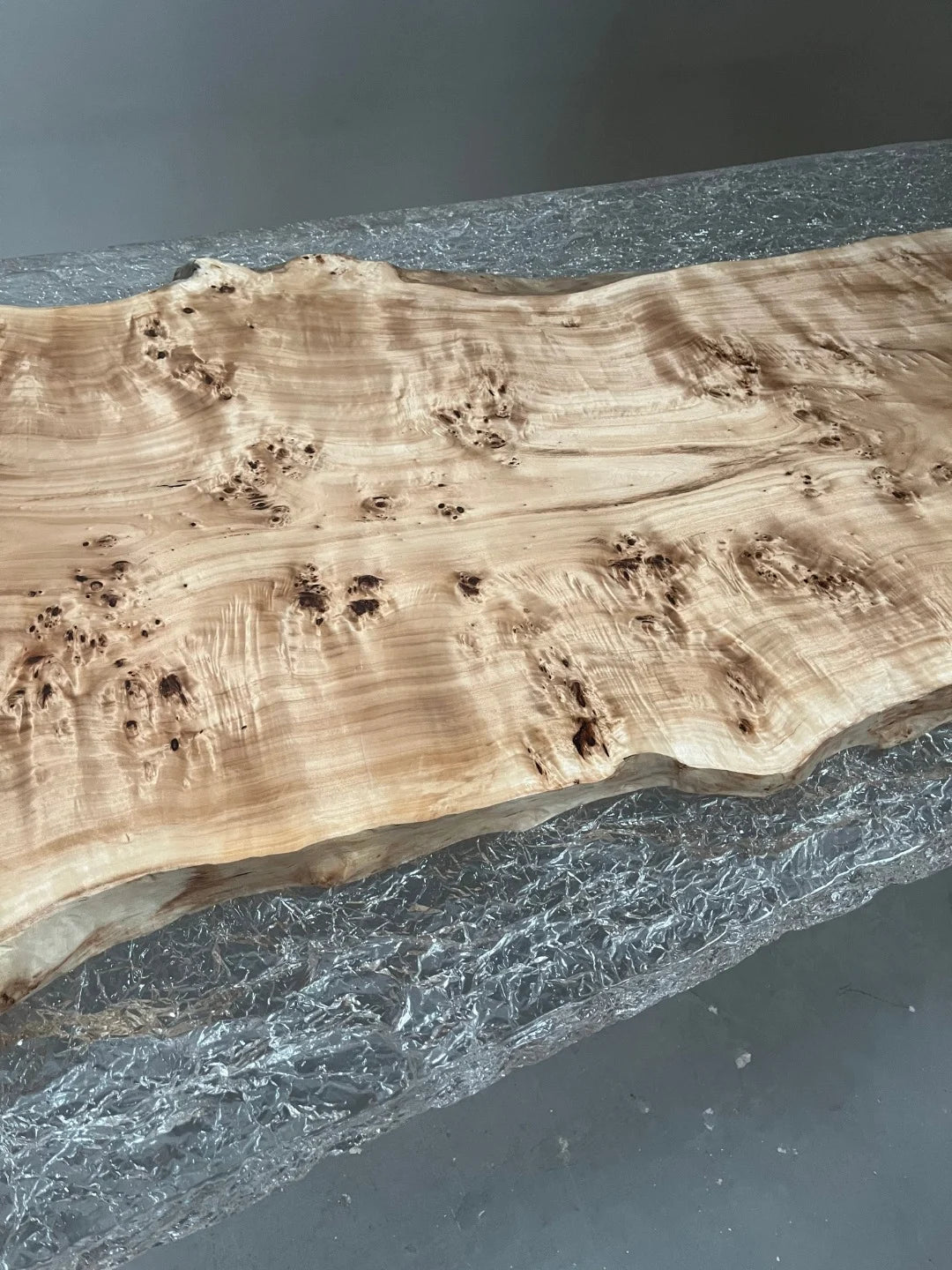 Aurora In Stock 39" x 102" x 2.5" Luxury Poplar Epoxy Live Edge Table ATD0012