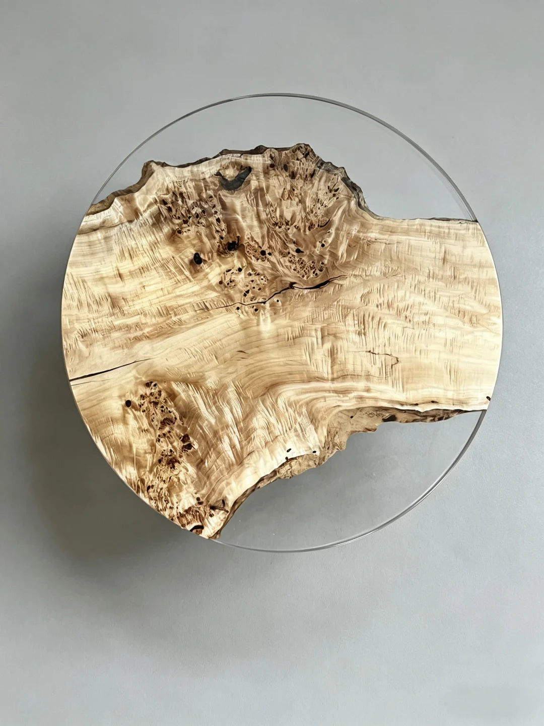 Aurora In Stock 51" x 51" x 2" Luxury Poplar Round Epoxy Table ATD0013