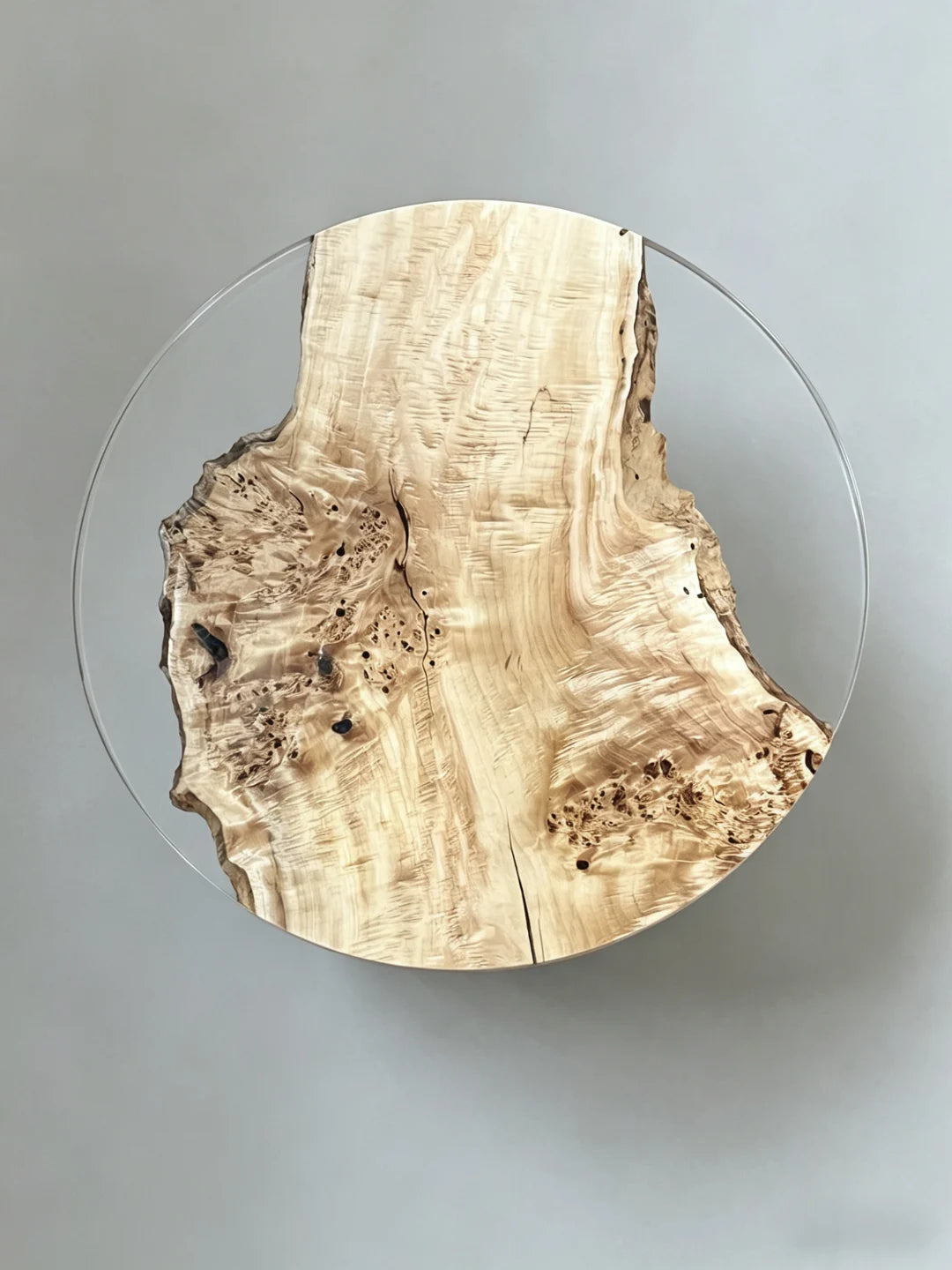 Aurora In Stock 51" x 51" x 2" Luxury Poplar Round Epoxy Table ATD0013