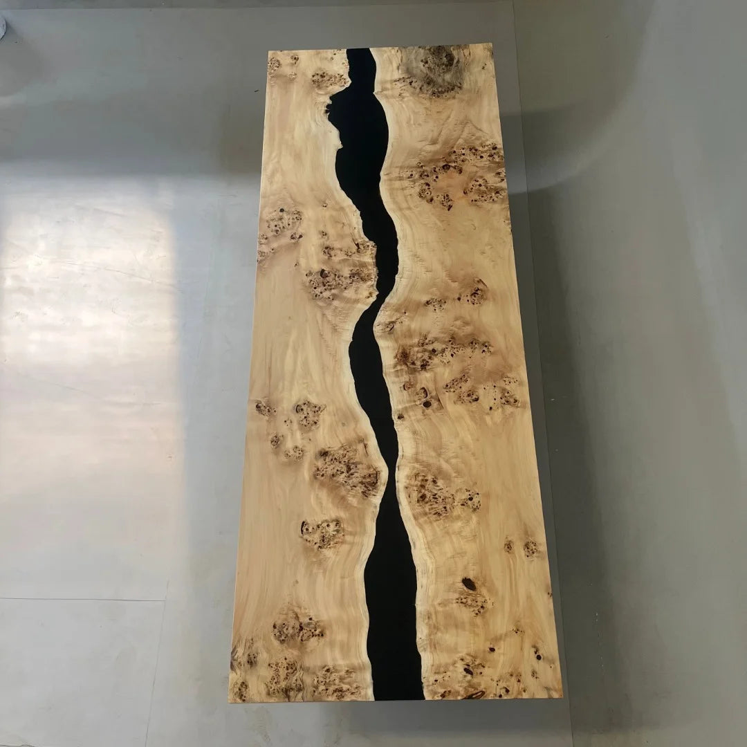 Aurora In Stock 51" x 138" x 2.5" Luxury Poplar Epoxy River Table ATD0015