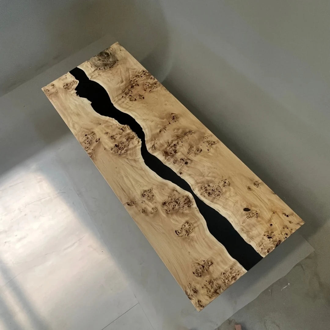 Aurora In Stock 51" x 138" x 2.5" Luxury Poplar Epoxy River Table ATD0015