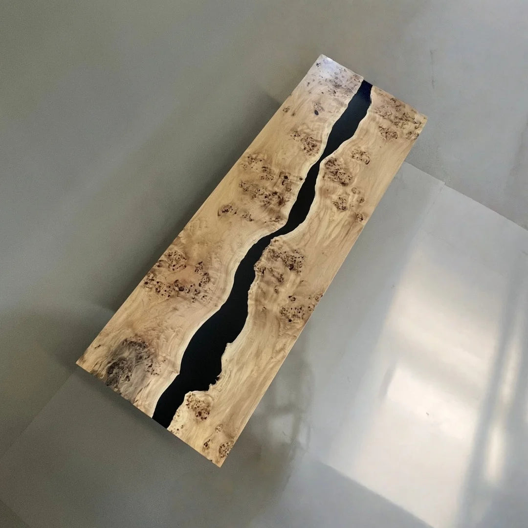 Aurora In Stock 51" x 138" x 2.5" Luxury Poplar Epoxy River Table ATD0015