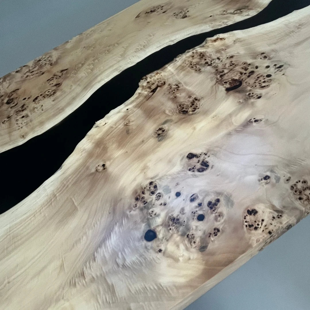 Aurora In Stock 51" x 138" x 2.5" Luxury Poplar Epoxy River Table ATD0015