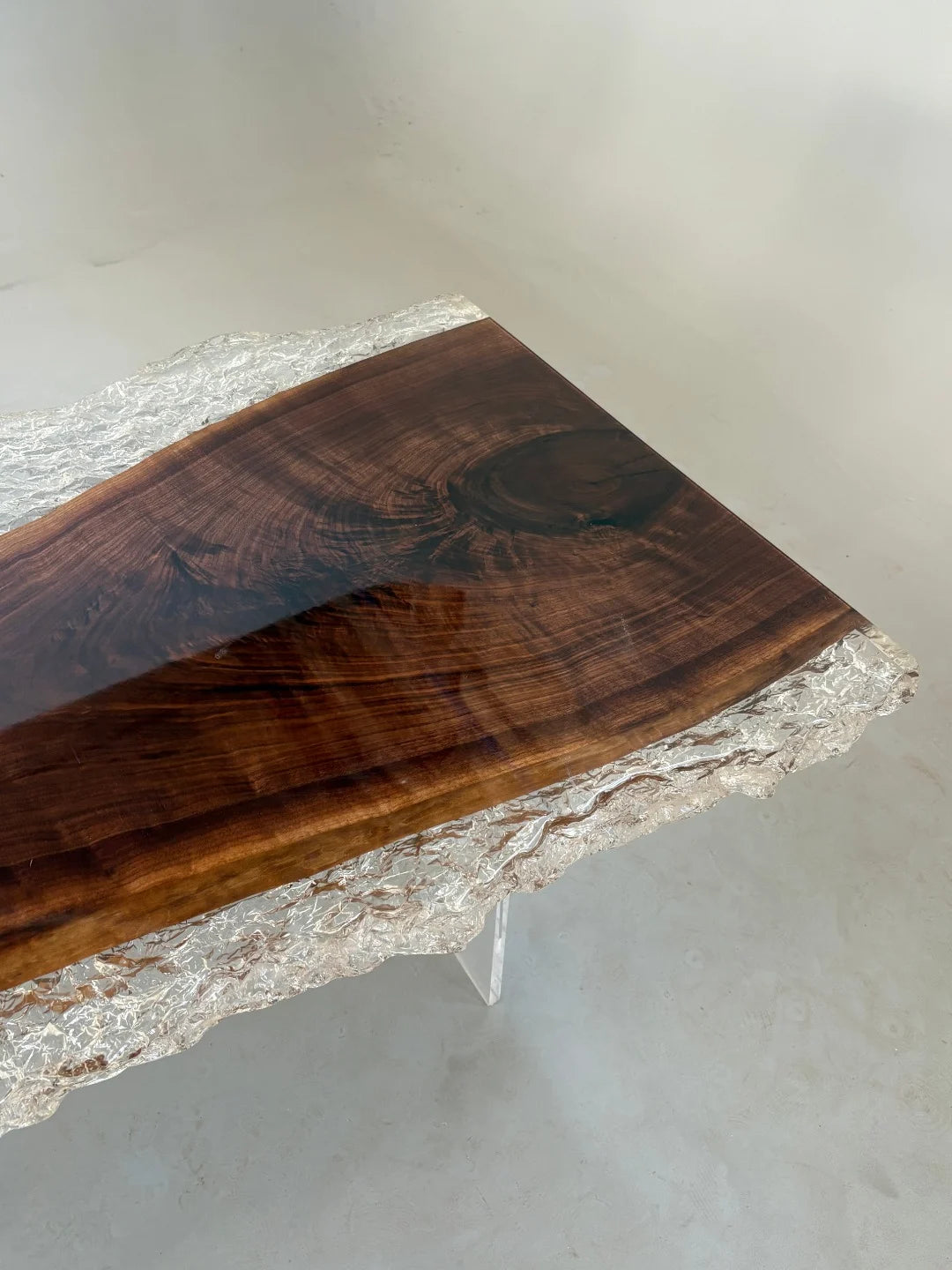 Aurora In Stock 37" x 94" x 2" Luxury Walnut Epoxy Live Edge Table ATD0019