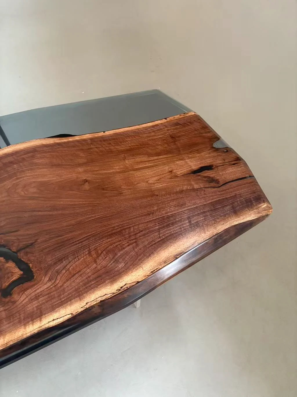 Aurora In Stock 39" x 94" x 2.5" Luxury Walnut Epoxy Live Edge Table ATD0023