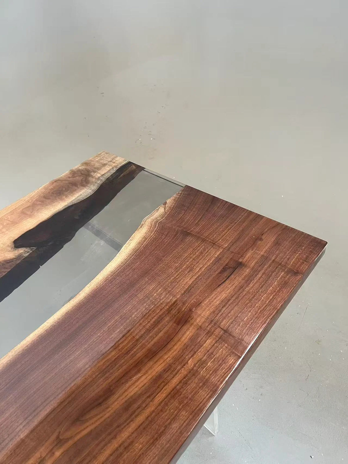 Aurora In Stock 30" x 72" x 1.5" Luxury Walnut Epoxy River Table ATD0024 (Minor Imperfection)
