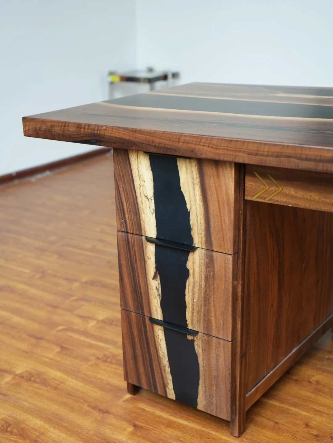 Aurora In Stock 31" x 79" x 2" Luxury Walnut Epoxy Live Edge Table ATD0028