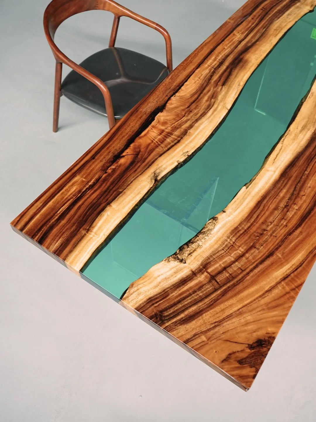 Aurora In Stock 35" x 87" x 2" Luxury South American Walnut Epoxy River Table ATD0056