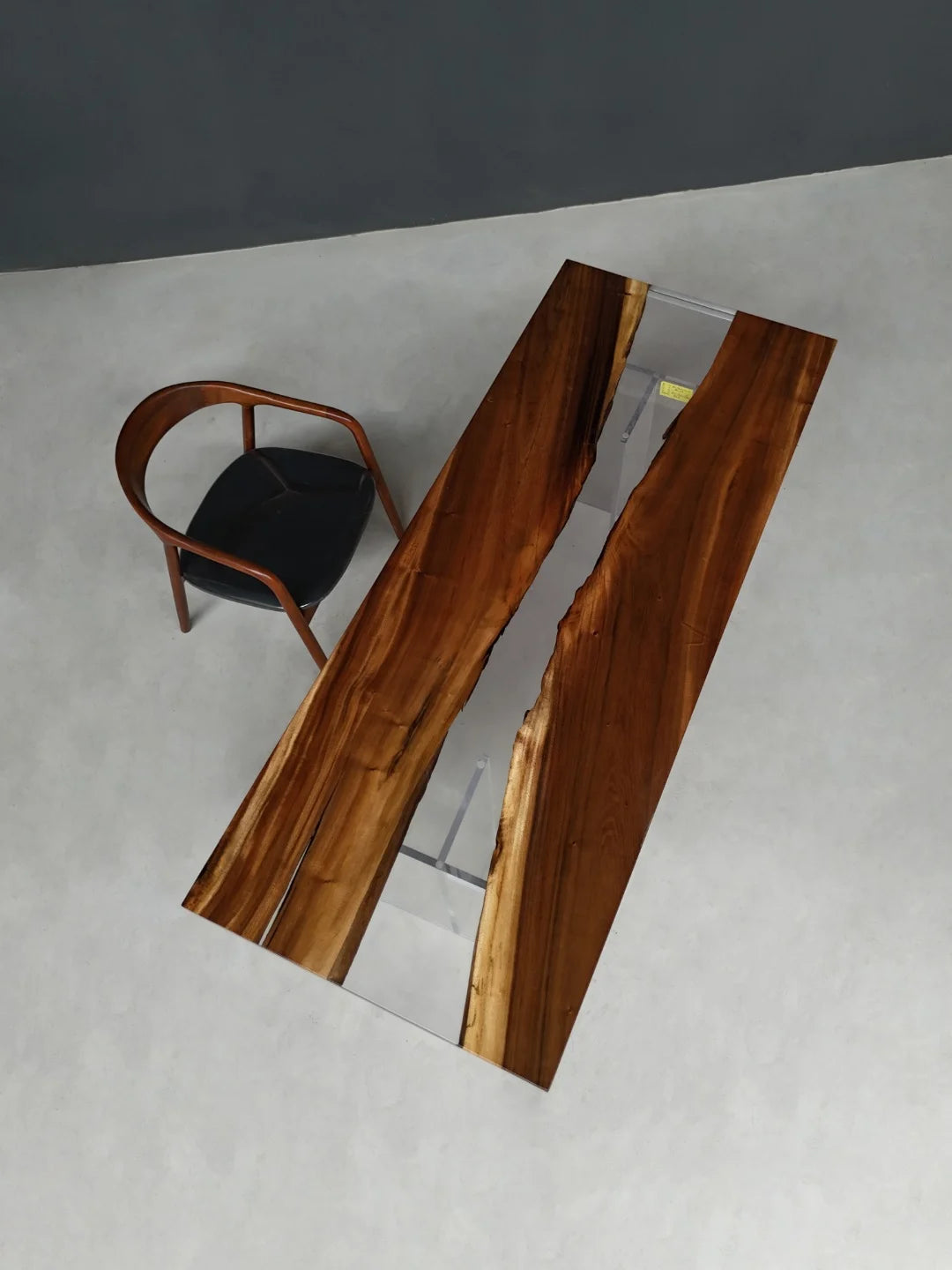 Aurora In Stock 31" x 79" x 2" Luxury South American Walnut Epoxy River Table ATD0057