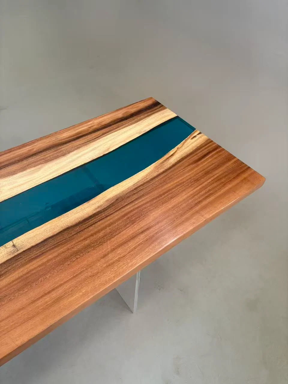 Aurora In Stock 30" x 93" x 2" Luxury South American Walnut Epoxy River Table ATD0059 (Minor Imperfection)