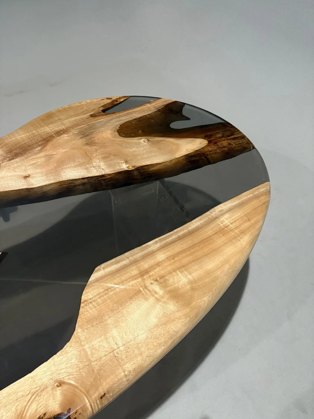 Aurora In Stock 39" x 94" x 2.5" Luxury Golden Camphor Wood Epoxy Live Edge Table ATD0096 (Minor Imperfection)