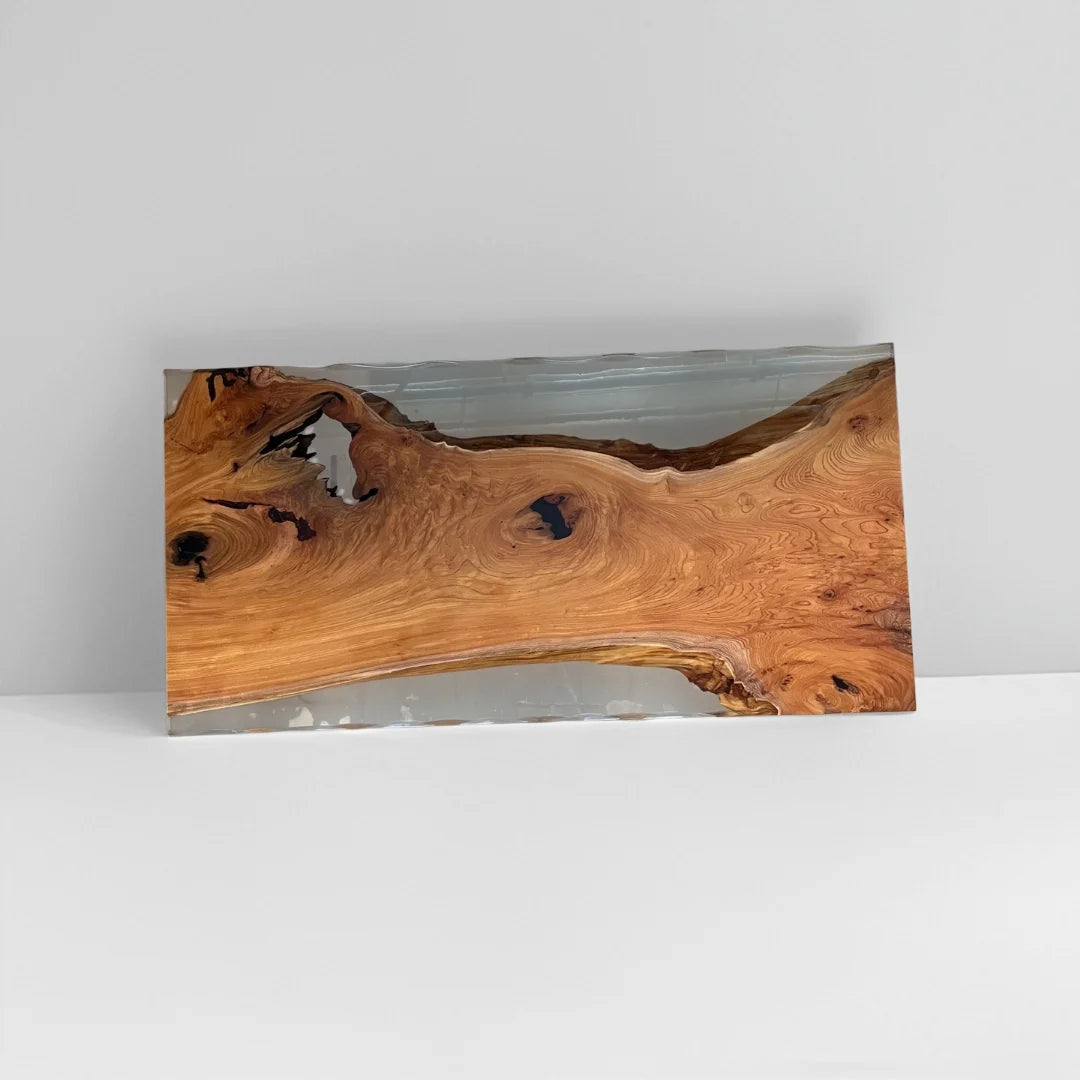 Aurora In Stock 42" x 84" x 2" Luxury Japanese Beech Epoxy River Table ATD0102