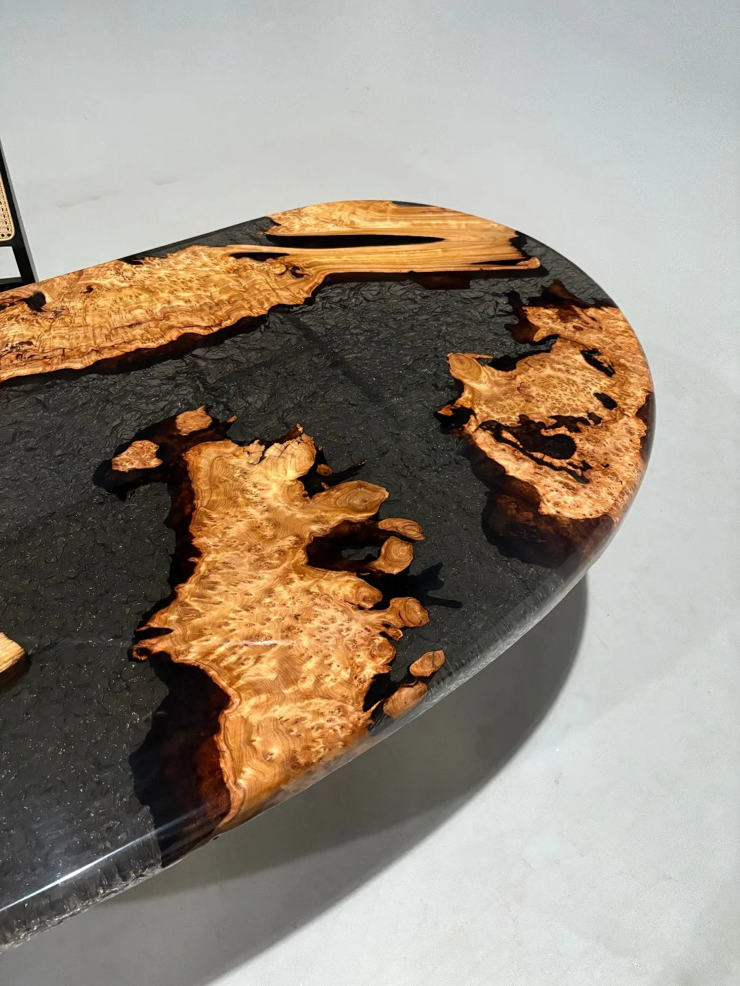 Aurora In Stock 39" x 94" x 2.5" Luxury Cedar Burl Epoxy Live Edge Table ATD0103