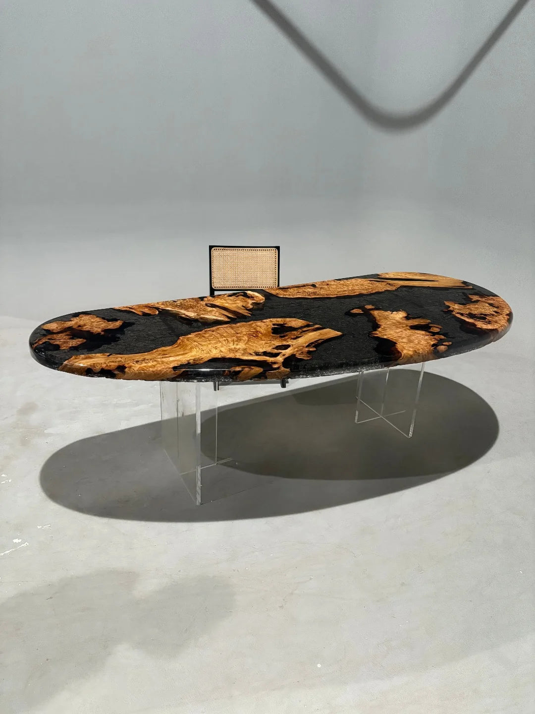 Aurora In Stock 39" x 94" x 2.5" Luxury Cedar Burl Epoxy Live Edge Table ATD0103