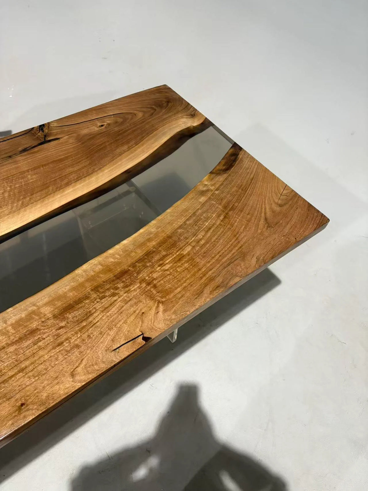 Aurora In Stock 31" x 79" x 1.5" Luxury Asian Black Walnut Epoxy River Table ATD0115