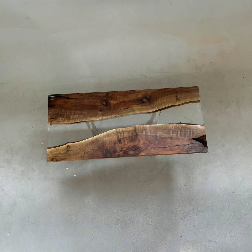 Aurora In Stock 31" x 71" x 2" Luxury Asian Black Walnut Epoxy River Table ATD0134