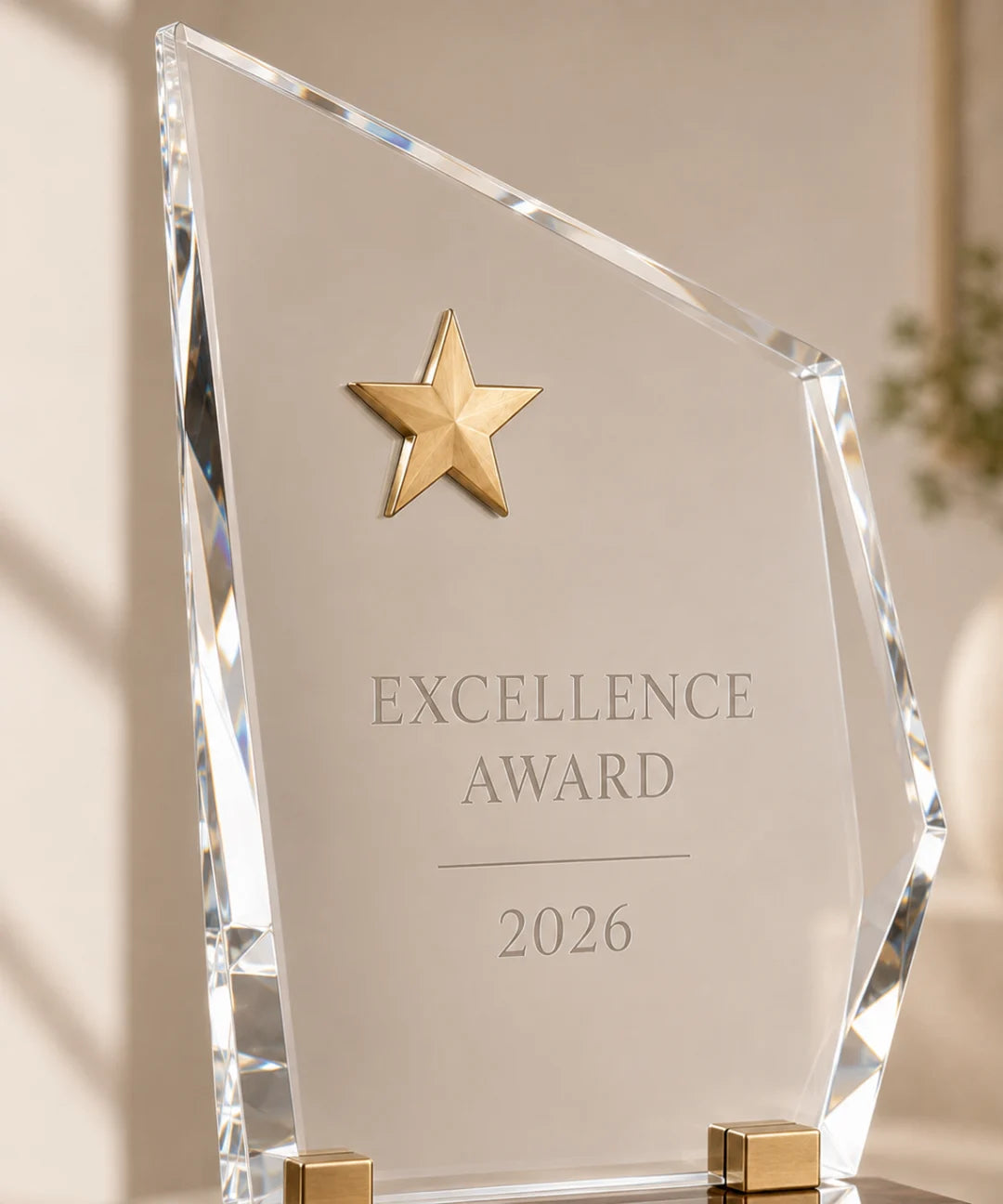 Crimson Flame Ruby Red Epoxy Award Trophy ATY05