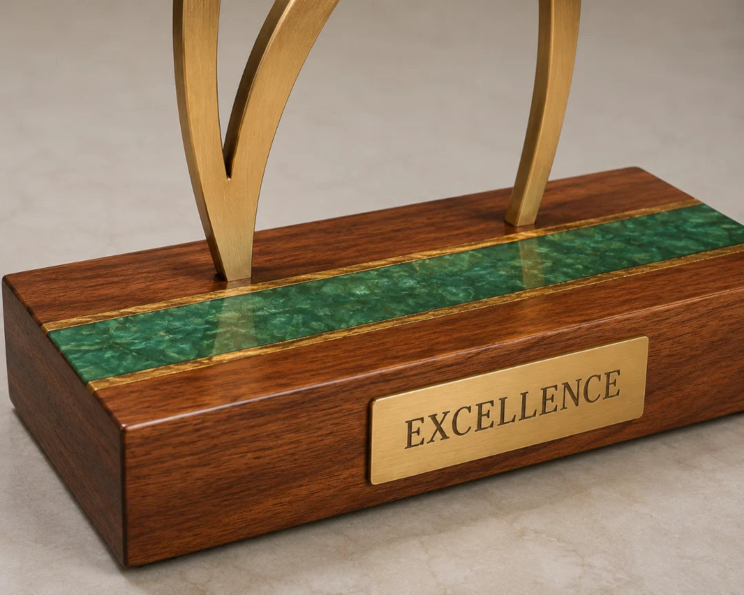 Emerald Star Emerald Green Epoxy Award Trophy ATY08