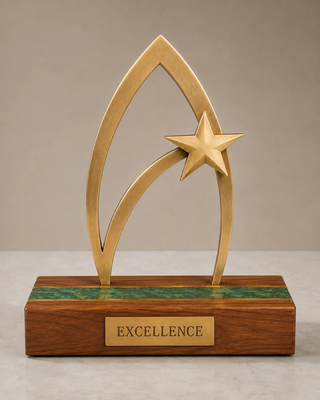 Emerald Star Emerald Green Epoxy Award Trophy ATY08