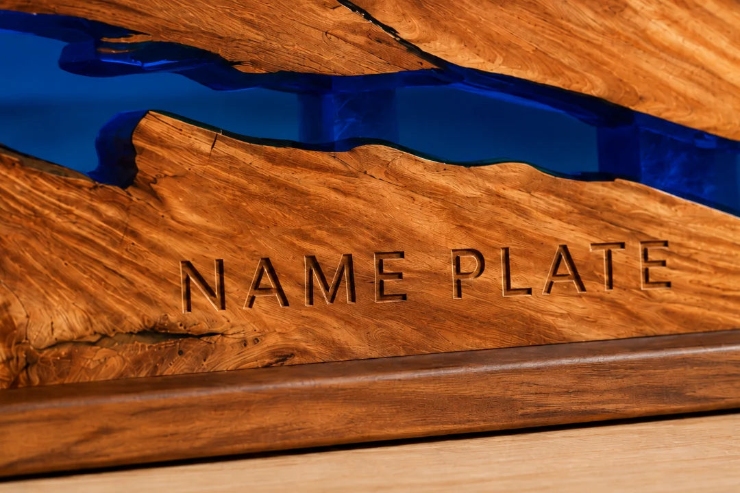 Cobalt Deskline Royal Blue Epoxy Nameplate and Card Holder BC03