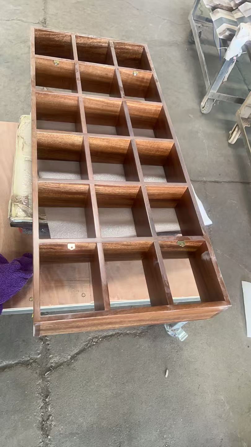 Gridline Natural Brown Epoxy Bookcase and Shelving Unit BS01