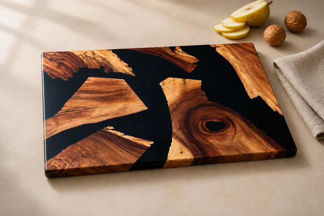 Black Fragment Jet Black Epoxy Cutting Board CB03