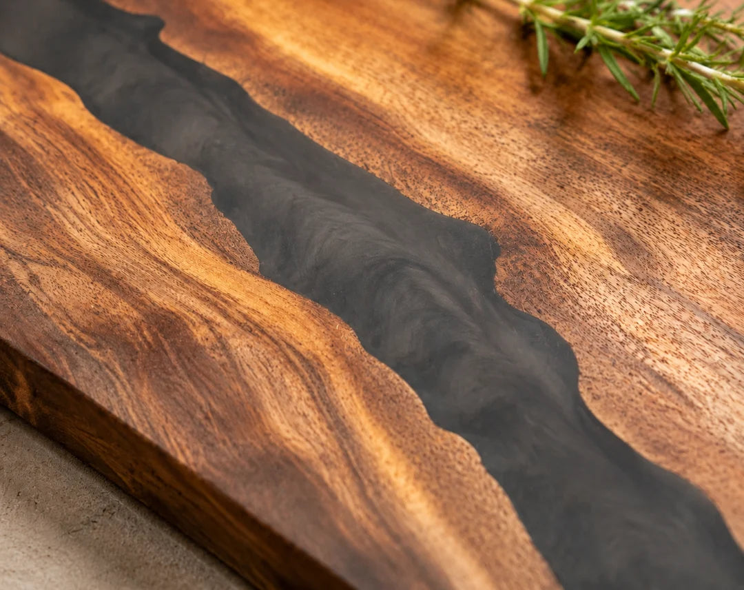 Smoke Seam Smoky Gray Epoxy Cutting Board CB04