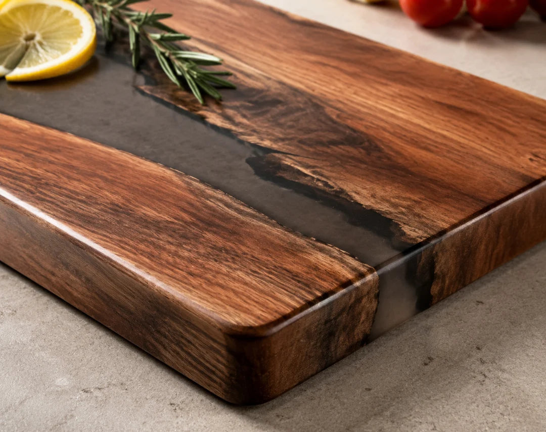 Smoke Seam Smoky Gray Epoxy Cutting Board CB04